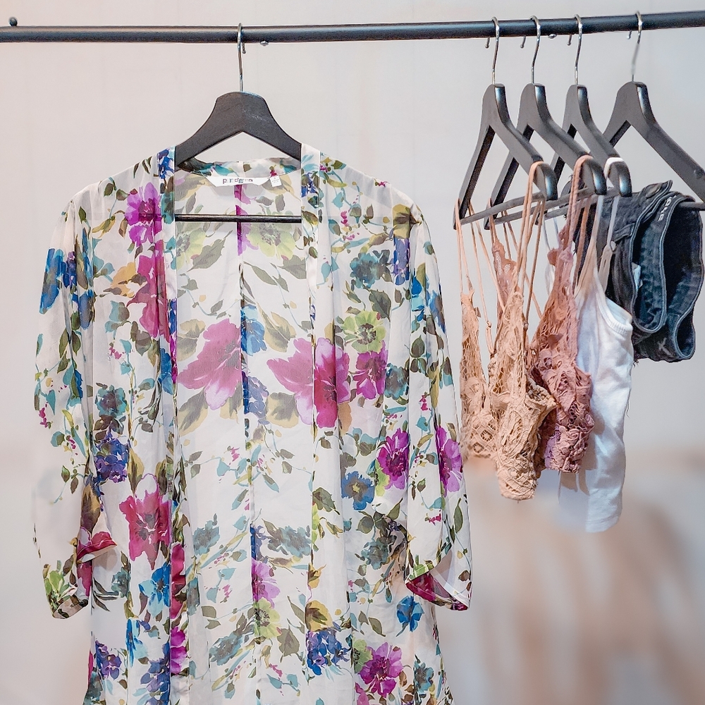 Paradigma Floral Beach Cover-Up Kimono